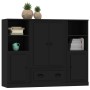 Hohe Sideboards 3 Stück Sperrholz schwarz von vidaXL, Sideboards - Ref: Foro24-3185320, Preis: 236,80 €, Rabatt: %