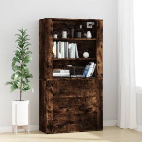 Tall smoked oak plywood sideboard by vidaXL, Sideboards - Ref: Foro24-3185396, Price: 159,99 €, Discount: %