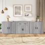 Sideboards 3 Stück Sonoma graues Sperrholz von vidaXL, Sideboards - Ref: Foro24-3185421, Preis: 255,69 €, Rabatt: %