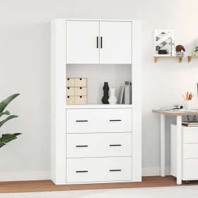 High gloss white plywood sideboard by vidaXL, Sideboards - Ref: Foro24-3185385, Price: 192,89 €, Discount: %