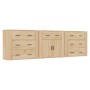 Sideboards 3 pieces plywood oak Sonoma color by vidaXL, Sideboards - Ref: Foro24-3185426, Price: 262,45 €, Discount: %