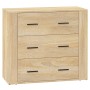 Sideboards 3 pieces plywood oak Sonoma color by vidaXL, Sideboards - Ref: Foro24-3185426, Price: 262,45 €, Discount: %