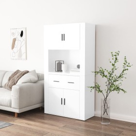 Aparador alto madera contrachapada blanco brillo de vidaXL, Aparadores - Ref: Foro24-3185369, Precio: 162,99 €, Descuento: %