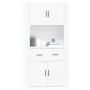 Aparador alto madera contrachapada blanco brillo de vidaXL, Aparadores - Ref: Foro24-3185369, Precio: 162,99 €, Descuento: %