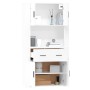 Aparador alto madera contrachapada blanco brillo de vidaXL, Aparadores - Ref: Foro24-3185369, Precio: 162,99 €, Descuento: %