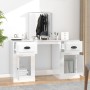 Dressing table with glossy white mirror 130x50x132.5 cm by vidaXL, Bedroom Dressers - Ref: Foro24-3185337, Price: 148,99 €, D...