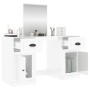 Dressing table with glossy white mirror 130x50x132.5 cm by vidaXL, Bedroom Dressers - Ref: Foro24-3185337, Price: 148,99 €, D...