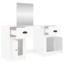 Dressing table with glossy white mirror 130x50x132.5 cm by vidaXL, Bedroom Dressers - Ref: Foro24-3185337, Price: 148,99 €, D...