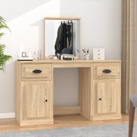 Dressing table with Sonoma oak mirror 130x50x132.5 cm by vidaXL, Bedroom Dressers - Ref: Foro24-3185338, Price: 158,93 €, Dis...