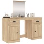 Dressing table with Sonoma oak mirror 130x50x132.5 cm by vidaXL, Bedroom Dressers - Ref: Foro24-3185338, Price: 160,31 €, Dis...