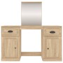 Dressing table with Sonoma oak mirror 130x50x132.5 cm by vidaXL, Bedroom Dressers - Ref: Foro24-3185338, Price: 160,31 €, Dis...