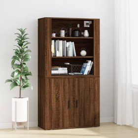 Tall oak brown plywood sideboard by vidaXL, Sideboards - Ref: Foro24-3185366, Price: 141,99 €, Discount: %