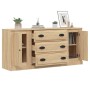 Sideboards 3 pieces plywood oak Sonoma color by vidaXL, Sideboards - Ref: Foro24-3185250, Price: 184,45 €, Discount: %