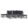 6-piece garden furniture set with anthracite steel cushions by vidaXL, Garden sets - Ref: Foro24-3186881, Price: 419,22 €, Di...