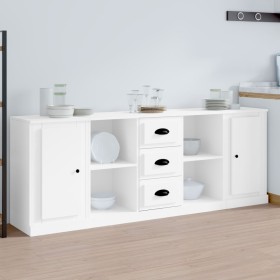 Sideboards 3 pieces white plywood by vidaXL, Sideboards - Ref: Foro24-3185255, Price: 158,99 €, Discount: %