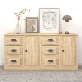 Sideboards 2 pieces sonoma oak plywood by vidaXL, Sideboards - Ref: Foro24-3185226, Price: 190,99 €, Discount: %