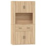 Aparador alto madera contrachapada color roble de vidaXL, Aparadores - Ref: Foro24-3185370, Precio: 154,47 €, Descuento: %