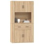 Aparador alto madera contrachapada color roble de vidaXL, Aparadores - Ref: Foro24-3185370, Precio: 154,47 €, Descuento: %