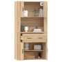 Aparador alto madera contrachapada color roble de vidaXL, Aparadores - Ref: Foro24-3185370, Precio: 154,47 €, Descuento: %