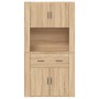 Aparador alto madera contrachapada color roble de vidaXL, Aparadores - Ref: Foro24-3185370, Precio: 154,47 €, Descuento: %