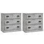 Aparadores 2 uds madera contrachapada gris hormigón de vidaXL, Aparadores - Ref: Foro24-3185243, Precio: 181,14 €, Descuento: %