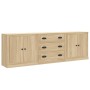 Aparadores 3 piezas madera contrachapada color roble sonoma de vidaXL, Aparadores - Ref: Foro24-3185218, Precio: 247,99 €, De...