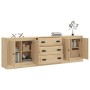 Sideboards 3 Stück Sonoma-Eichensperrholz von vidaXL, Sideboards - Ref: Foro24-3185218, Preis: 253,33 €, Rabatt: %