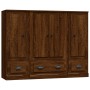 High sideboard 3 pieces oak brown plywood by vidaXL, Sideboards - Ref: Foro24-3185302, Price: 226,26 €, Discount: %