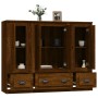 High sideboard 3 pieces oak brown plywood by vidaXL, Sideboards - Ref: Foro24-3185302, Price: 226,26 €, Discount: %