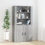 Aparador alto de madera contrachapada gris Sonoma de vidaXL, Aparadores - Ref: Foro24-3185365, Precio: 145,65 €, Descuento: %