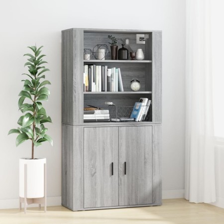 Sonoma Gray Plywood Tall Sideboard by vidaXL, Sideboards - Ref: Foro24-3185365, Price: 151,99 €, Discount: %