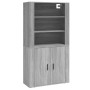 Aparador alto de madera contrachapada gris Sonoma de vidaXL, Aparadores - Ref: Foro24-3185365, Precio: 145,65 €, Descuento: %