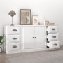 3 Stk. Sideboards aus Sperrholz glänzend weiß von vidaXL, Sideboards - Ref: Foro24-3185233, Preis: 185,88 €, Rabatt: %