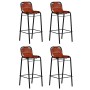 Bar furniture set 5 pieces recycled wood authentic goat leather by vidaXL, Furniture sets for kitchens and dining rooms - Ref...