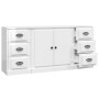 3 Stk. Sideboards aus Sperrholz glänzend weiß von vidaXL, Sideboards - Ref: Foro24-3185233, Preis: 185,88 €, Rabatt: %