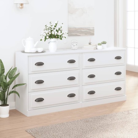 Sideboards 2 pieces white plywood by vidaXL, Sideboards - Ref: Foro24-3185239, Price: 193,67 €, Discount: %