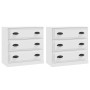 Aparadores 2 piezas madera contrachapada blanco de vidaXL, Aparadores - Ref: Foro24-3185239, Precio: 193,67 €, Descuento: %