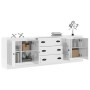 Aparadores 3 uds madera contrachapada blanco brillo de vidaXL, Aparadores - Ref: Foro24-3185217, Precio: 212,99 €, Descuento: %