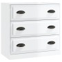 Aparadores 3 uds madera contrachapada blanco brillo de vidaXL, Aparadores - Ref: Foro24-3185217, Precio: 212,99 €, Descuento: %