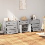 Sideboards 3 Stück Sonoma graues Sperrholz von vidaXL, Sideboards - Ref: Foro24-3185429, Preis: 254,77 €, Rabatt: %