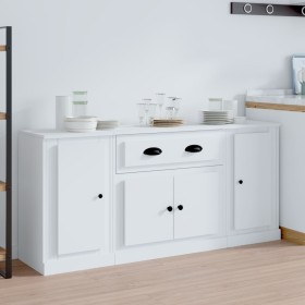 3 Stück Sperrholz Sideboards weiß von vidaXL, Sideboards - Ref: Foro24-3185271, Preis: 143,99 €, Rabatt: %