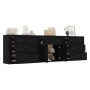 Aparadores 3 piezas madera contrachapada negro de vidaXL, Aparadores - Ref: Foro24-3185424, Precio: 238,87 €, Descuento: %