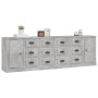 Sideboards 3 pieces concrete gray plywood by vidaXL, Sideboards - Ref: Foro24-3185291, Price: 304,82 €, Discount: %