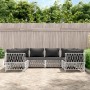 6-piece garden furniture set with white steel cushions by vidaXL, Garden sets - Ref: Foro24-3186918, Price: 483,58 €, Discoun...