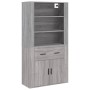 Tall gray Sonoma plywood sideboard by vidaXL, Sideboards - Ref: Foro24-3185381, Price: 155,53 €, Discount: %