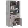 Tall gray Sonoma plywood sideboard by vidaXL, Sideboards - Ref: Foro24-3185381, Price: 155,53 €, Discount: %