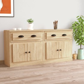 Sideboards 2 pieces sonoma oak plywood by vidaXL, Sideboards - Ref: Foro24-3185266, Price: 184,45 €, Discount: %