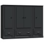 Aparadores altos 3 piezas madera contrachapada negro de vidaXL, Aparadores - Ref: Foro24-3185296, Precio: 238,68 €, Descuento: %