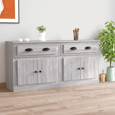 Sideboards 2 Stück Sonoma graues Sperrholz von vidaXL, Sideboards - Ref: Foro24-3185269, Preis: 187,50 €, Rabatt: %