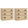 Aparadores 2 piezas madera contrachapada color roble sonoma de vidaXL, Aparadores - Ref: Foro24-3185242, Precio: 210,99 €, De...